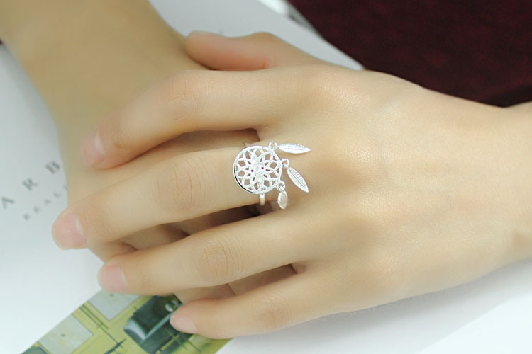 Dream Catcher Feather Fashion Personality Ring Women