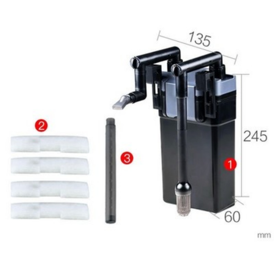 Fish Tank External Canister Filter Adjustable 135x245x60mm