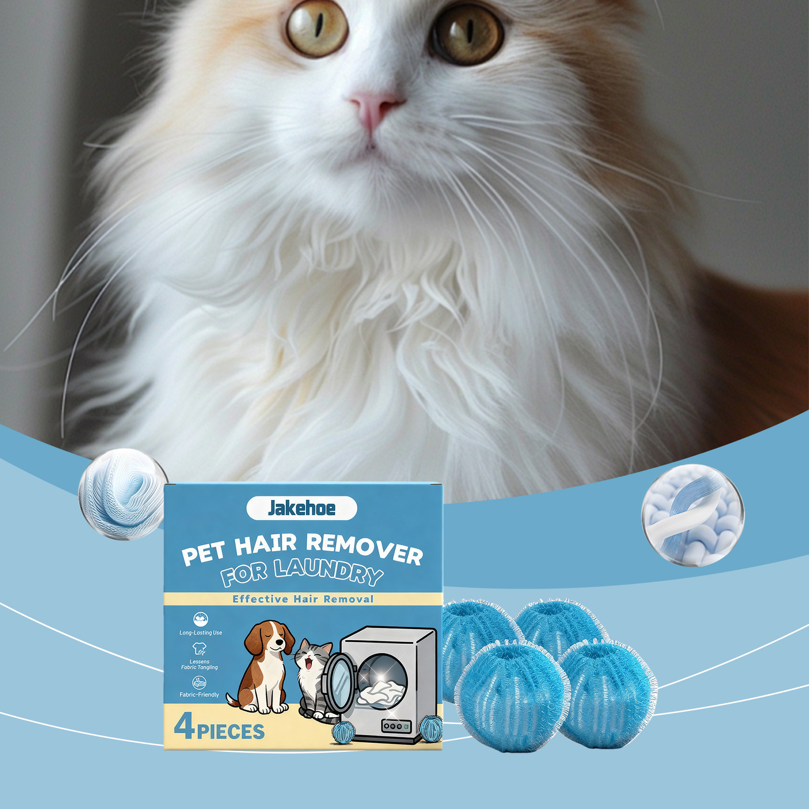 Reusable Pet Hair Remover (4-Pack)
