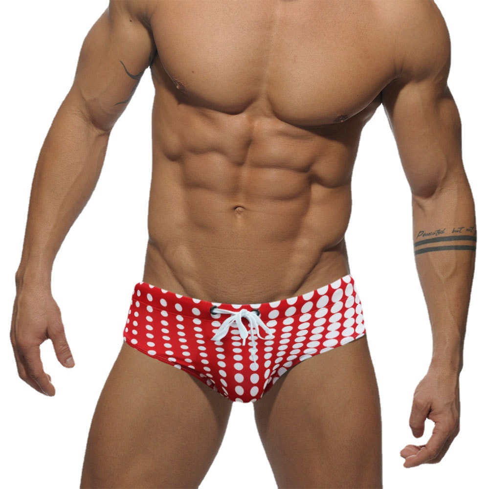 Printed Swimwear Briefs Bathing Suit With Pad Beach Short Sports Homme Swim