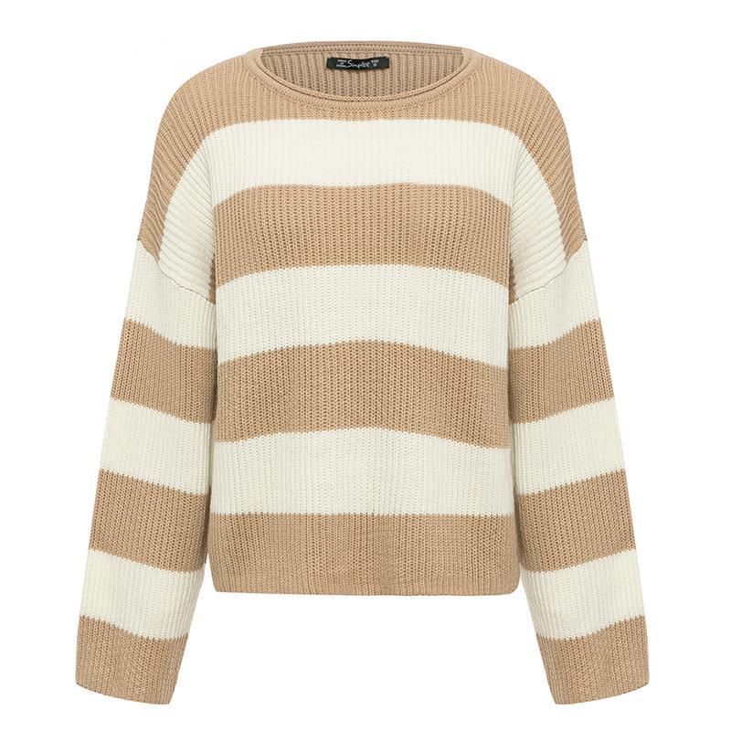 BEYONDARY Autumn & Winter Striped Pullover Sweater – Cozy and Stylish Cold-Weather Wear