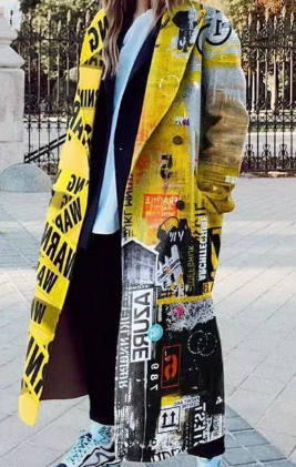 European And American Women's New Long Sleeved Large Woolen Overcoat