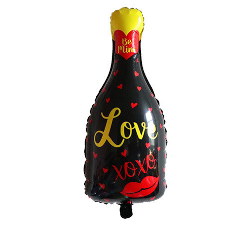 LOVE black wine bottle