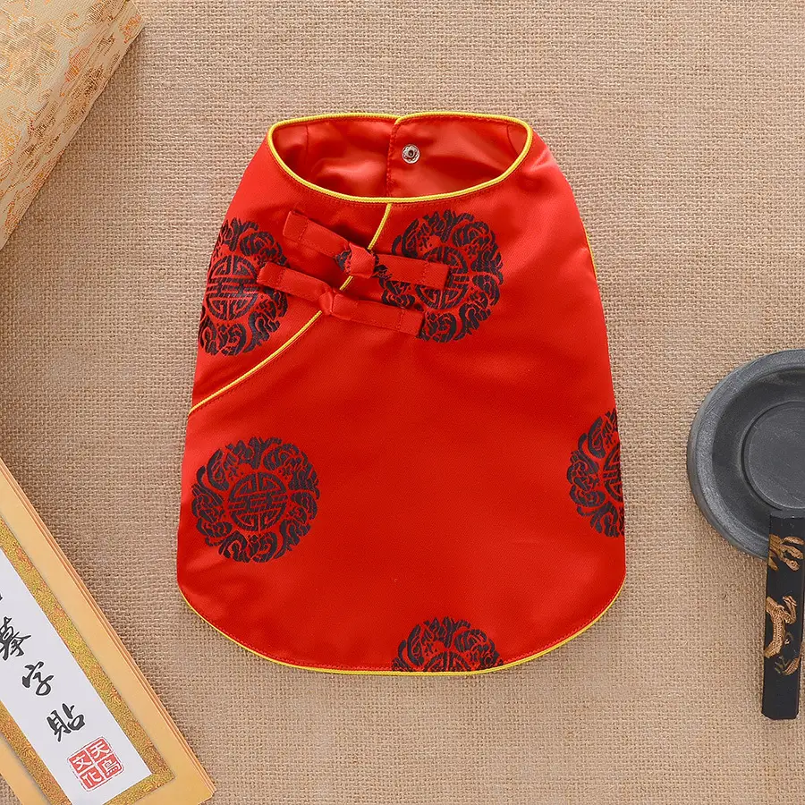Dog Clothes Winter Thicken Warm Tang Suit