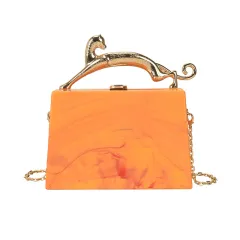 Acrylic Box Bag Candy Coloured Girl - Yellow - View 1