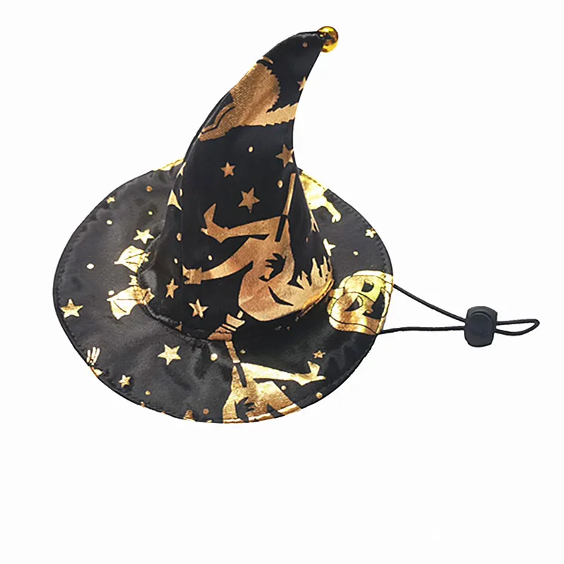 Pet Halloween Printed Wizard Cloak Set - Hat