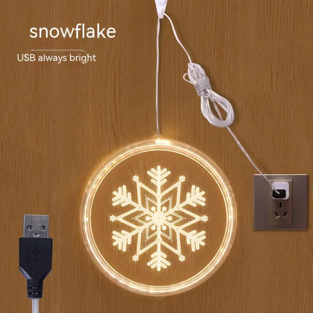 Christmas Decoration Holiday Indoor Ambience Light Snowflake Usb - Shop at LoveMi