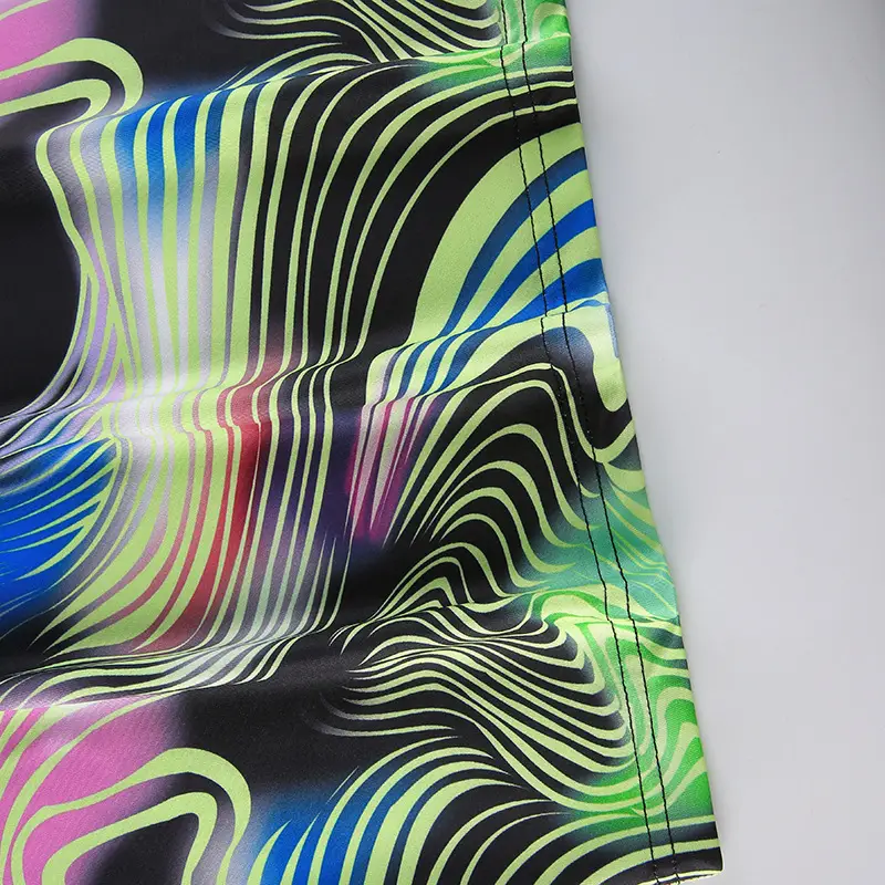 Printed Hollow Asymmetric Suspender Dress
