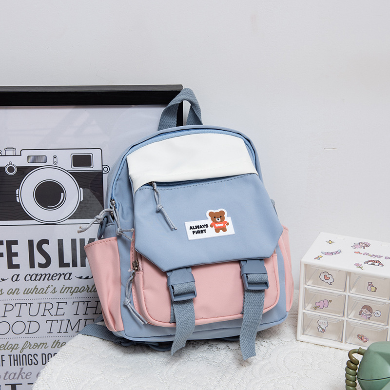 Girl Heart Oxford Cloth Small Canvas Mini Backpack Blue - Shop at LoveMi