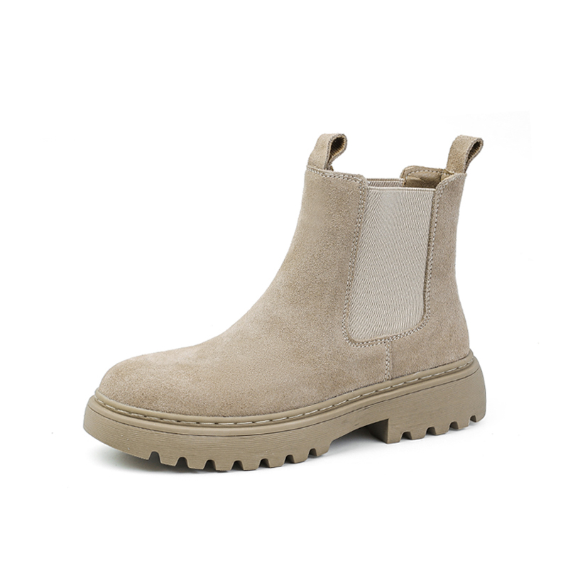 Women's British Style Leather Platform Martin Boots