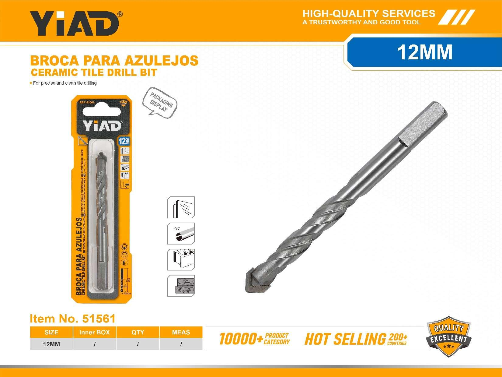 12MM Triangular Handle Tile Drill, Only Supports Self-pickup, Please Note That Free Shipping Is For Anti-bidding Price