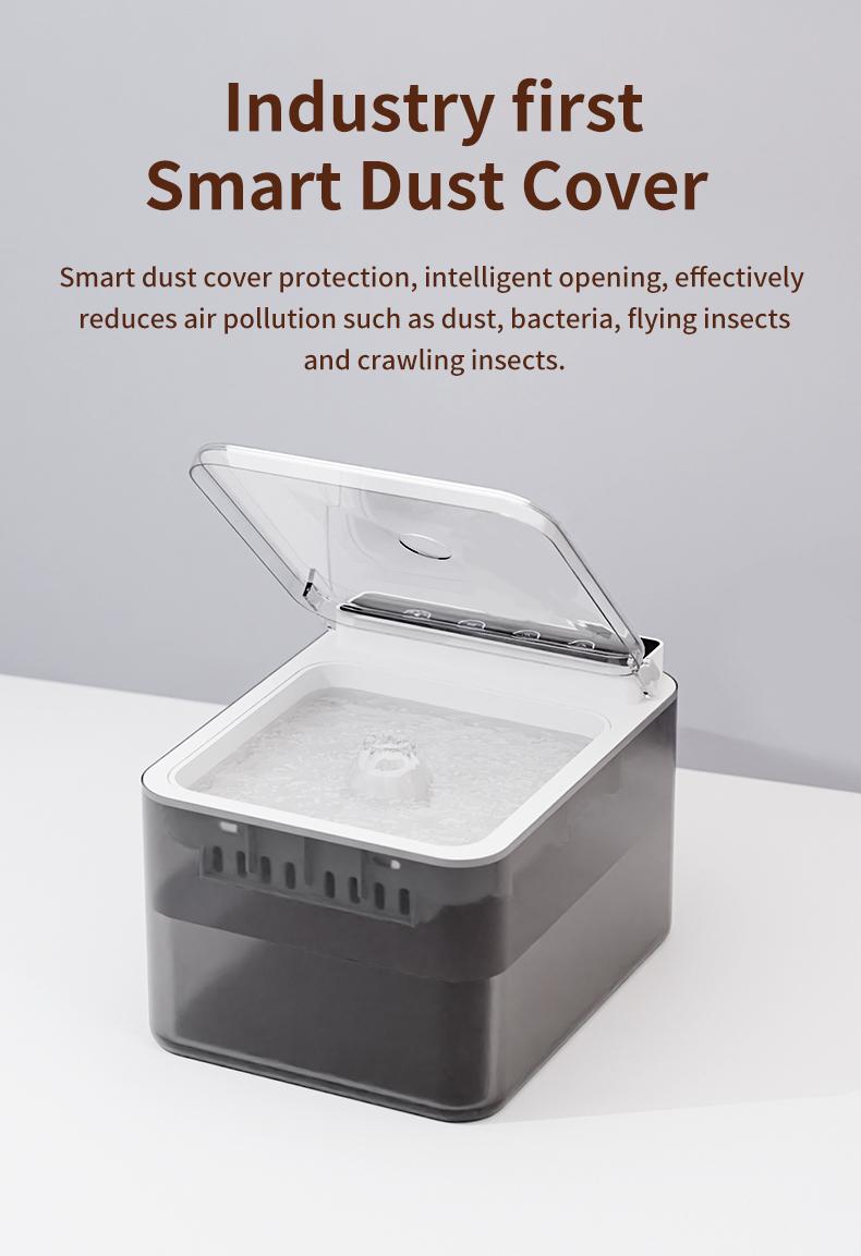 Wireless Charging Battery Driven 304 Stainless Steel Cat Automatic Induction Pet Water Fountain