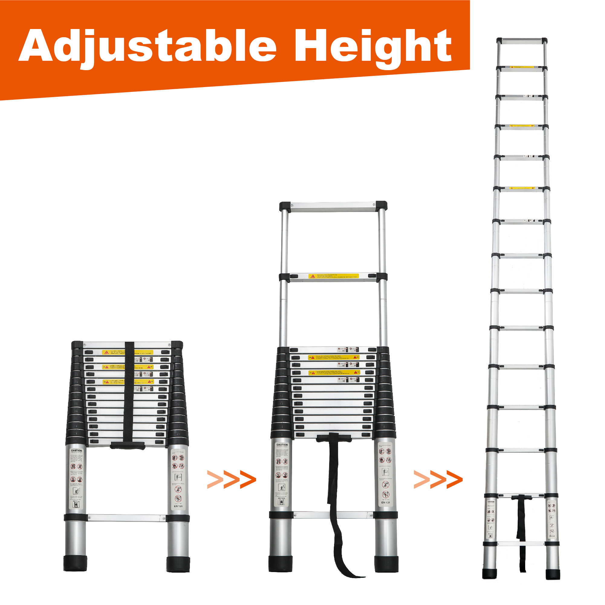 Aluminum Telescoping Ladder For Outdoor Work - Image 4