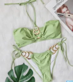 Swimwear Bikini Fashion Ladies European - Green - View 1