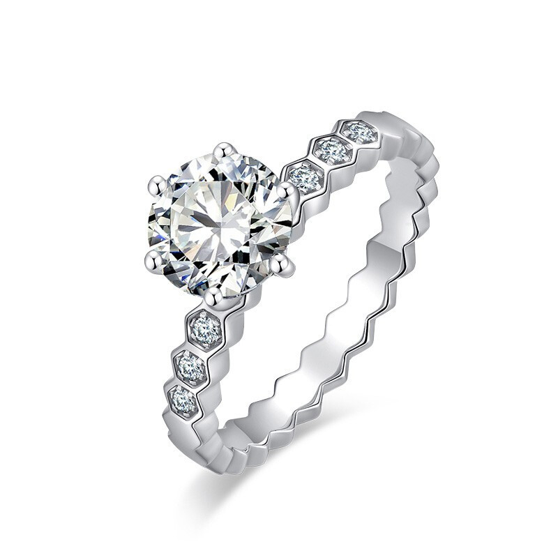 Bague Hexagonale en Diamant Simulé — Élégance et style - image 5