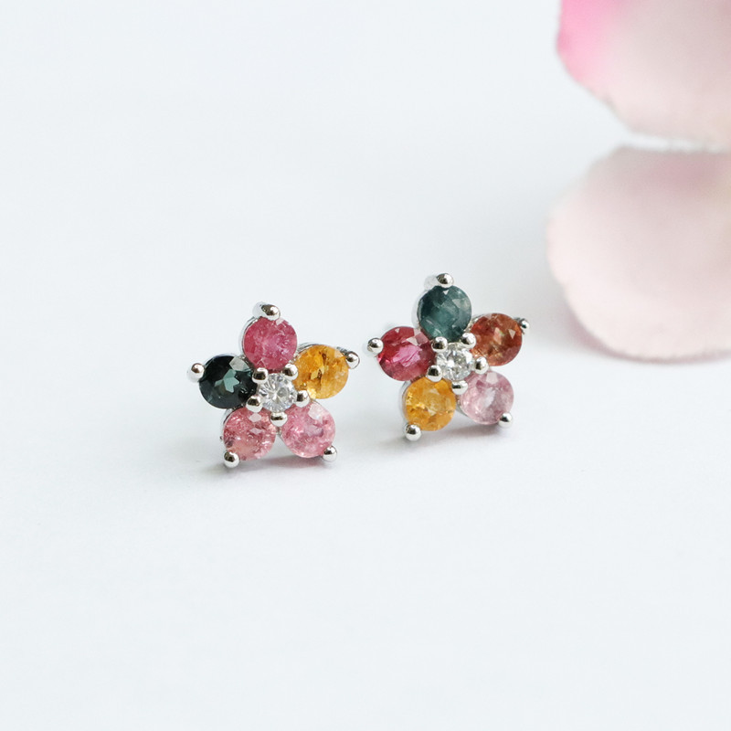 Title 2, Boucles doreilles en tourmaline naturelle simp...