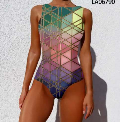 Ladies Acetate Polyester One Piece Body Shape Swimsuit