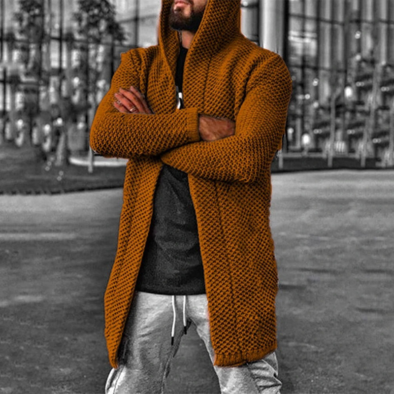 Title 6, Mens solid color hooded sweater coat cardigan,...