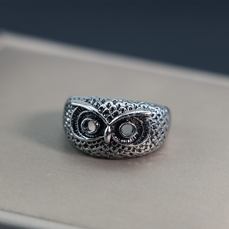 Men's Trendy Metal Ring, Retro Cool Stylish Totem Geometric Design Ring, Adjustable Open Band For Men
