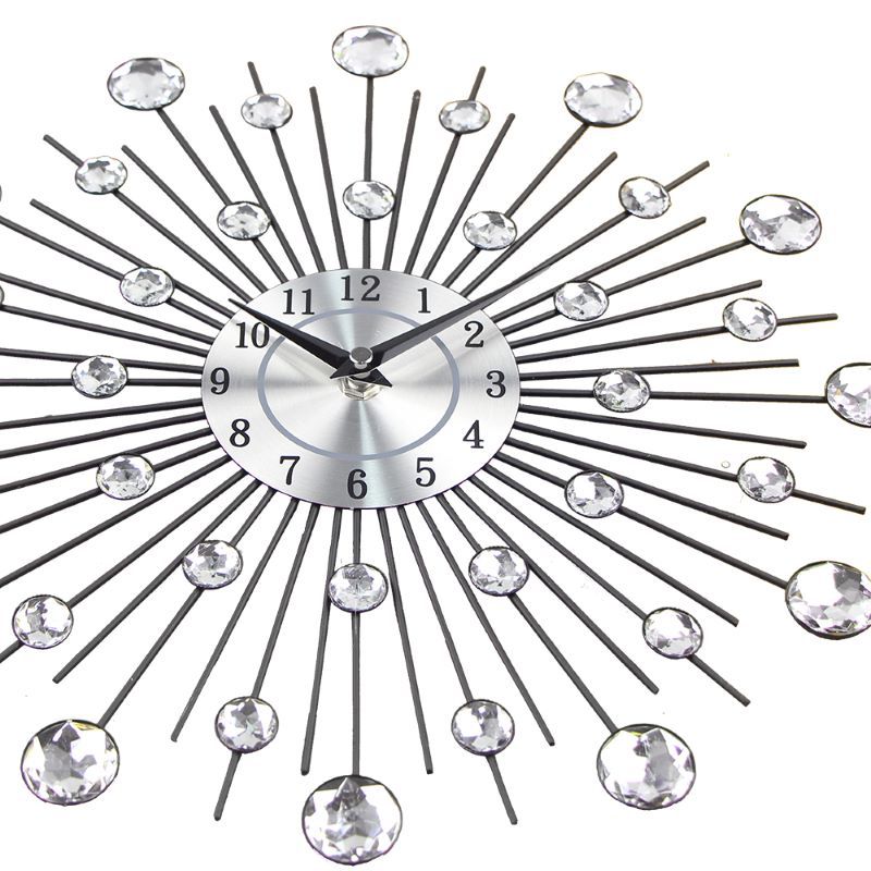 Round Metal Wall Clock, Silent Movement, picture 3 of 5