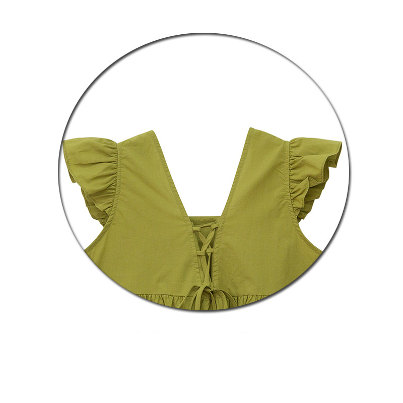 Women's Small Flying Sleeve Shirt Loose Short Strap