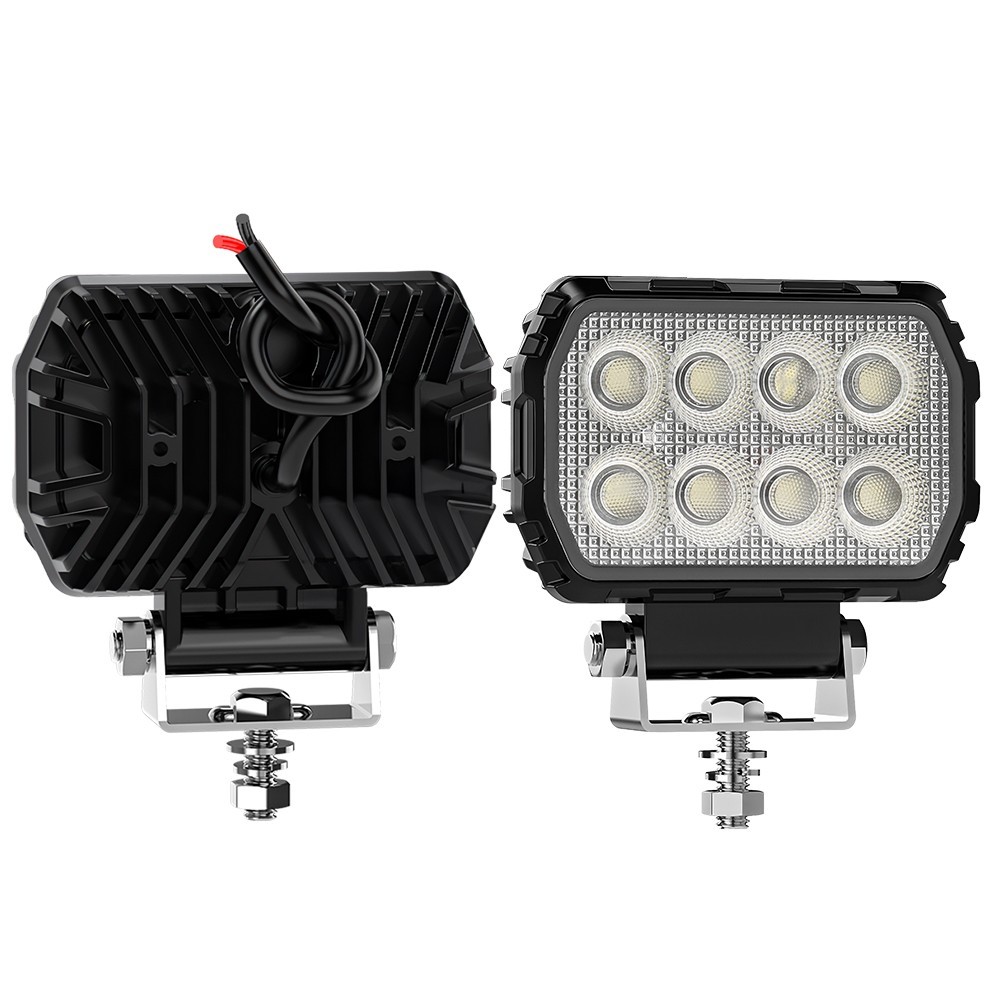 2PCS 4.4 Inch Rectangular Led Work Lights Flood Beam Fit Digger Tractor — image 3