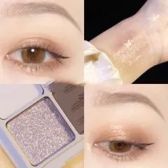 Four-colour Eyeshadow Palette Matte Pearlescent Earth Grey Purple Waterproof Sequin Glitter Student - 04Cream Cement - View 1