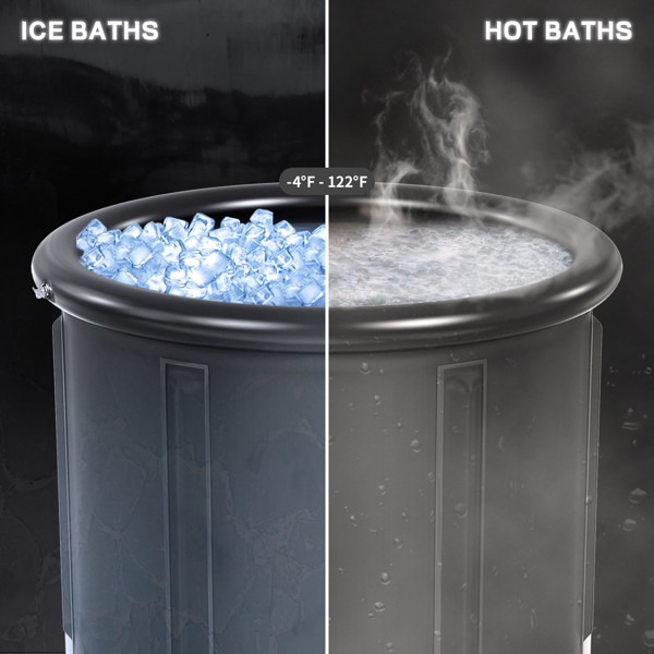 XXL Ice Bath Tub,102 GL Cold Plunge Tub,Portable Plunge Pool,multi-level Portable Bathtub For Outdoor Gym Treatments,Foldable Basin — foto 3