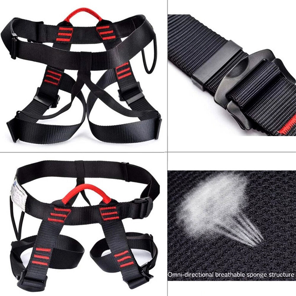 Outdoor Heavy Duty Tree Rock Climbing Safety Harness Rappelling Equip Seat Belt — image 6