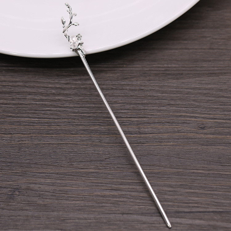 Alloy Hairpin God Stick Hairpin Ancient Style Shaking Hair Accessories Hanfu Accessories Silver - Shop at LoveMi