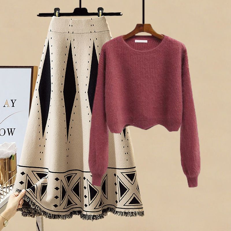 Title 3, Womens Knit Sweater Skirt Two-piece Set for a ...