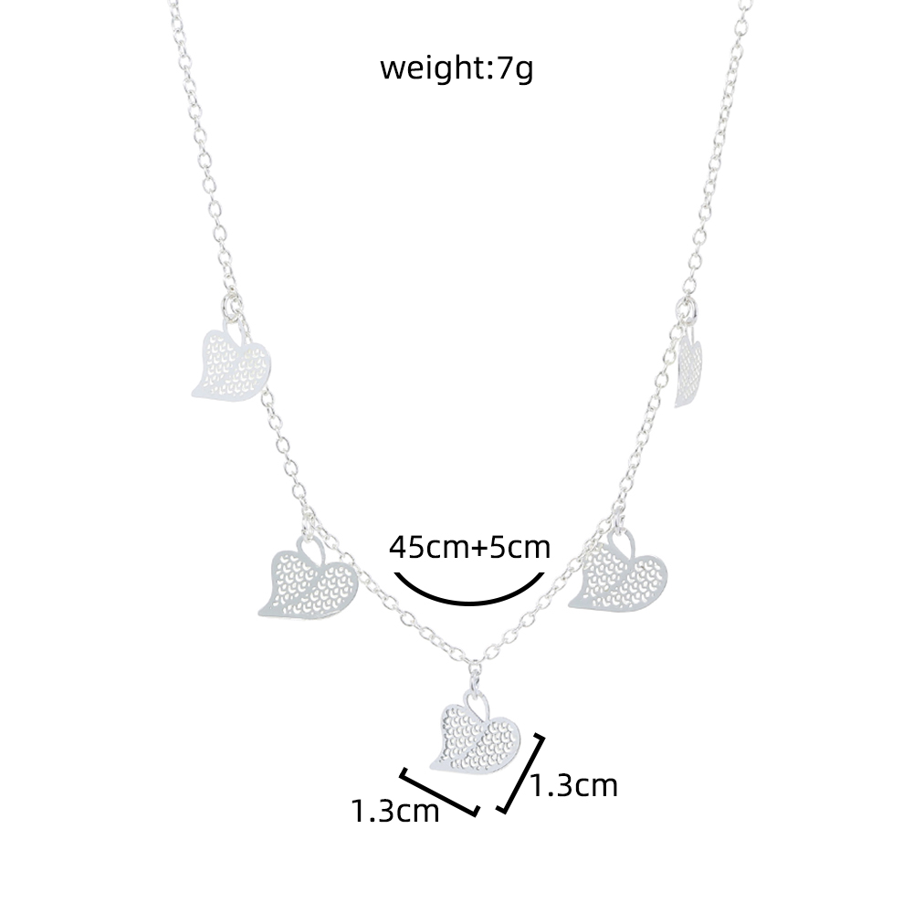 Silver-plated copper necklace with luminous foliage