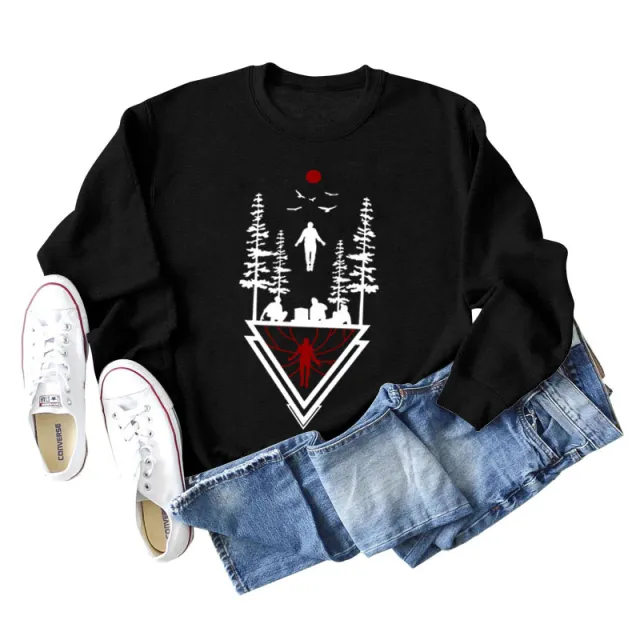 European And American Letters Fashion Loose Bottom Long Sleeve Black Sweater - Shop at LoveMi