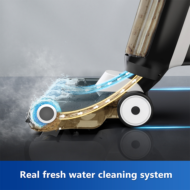 4-in-1 Steam Vacuum Mop Self-Cleaning Wet Dry Vacuum For Hardwood Floors Carpets High-Temperature Steam With LED Display