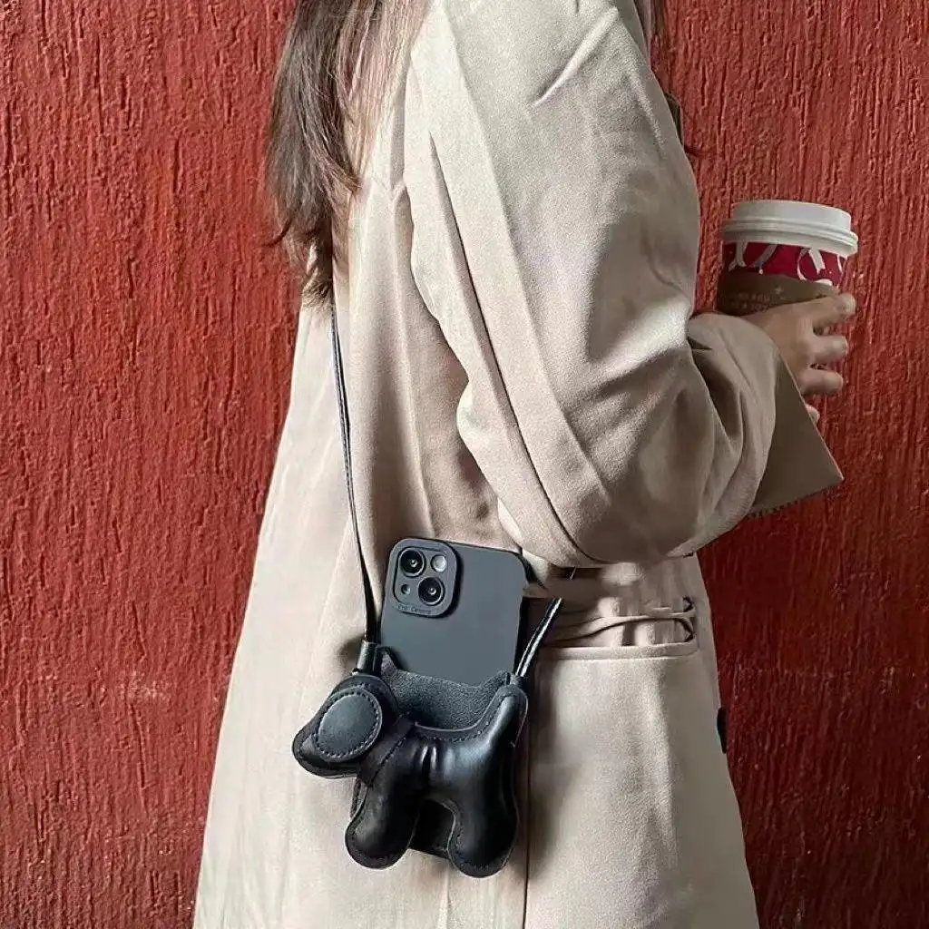Fashion Dog Crossbody Card Bag Phone Case