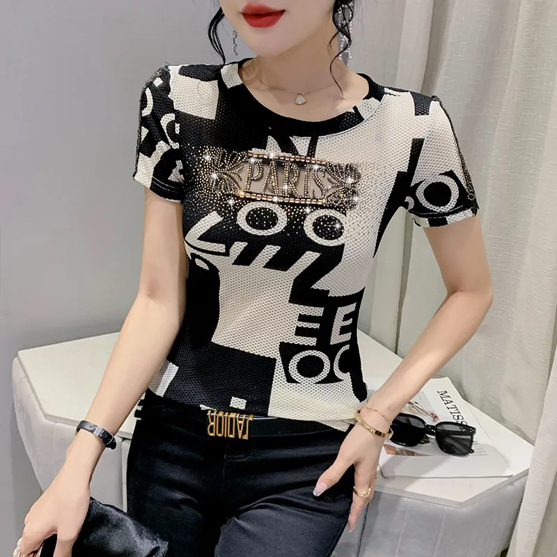 Autumn Hollow Butterfly Short-sleeved T-shirt Female - Large Letters