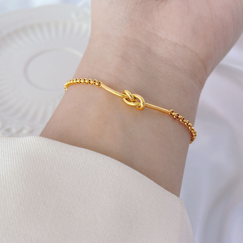 Women's Simple Knot Titanium Steel Bracelet