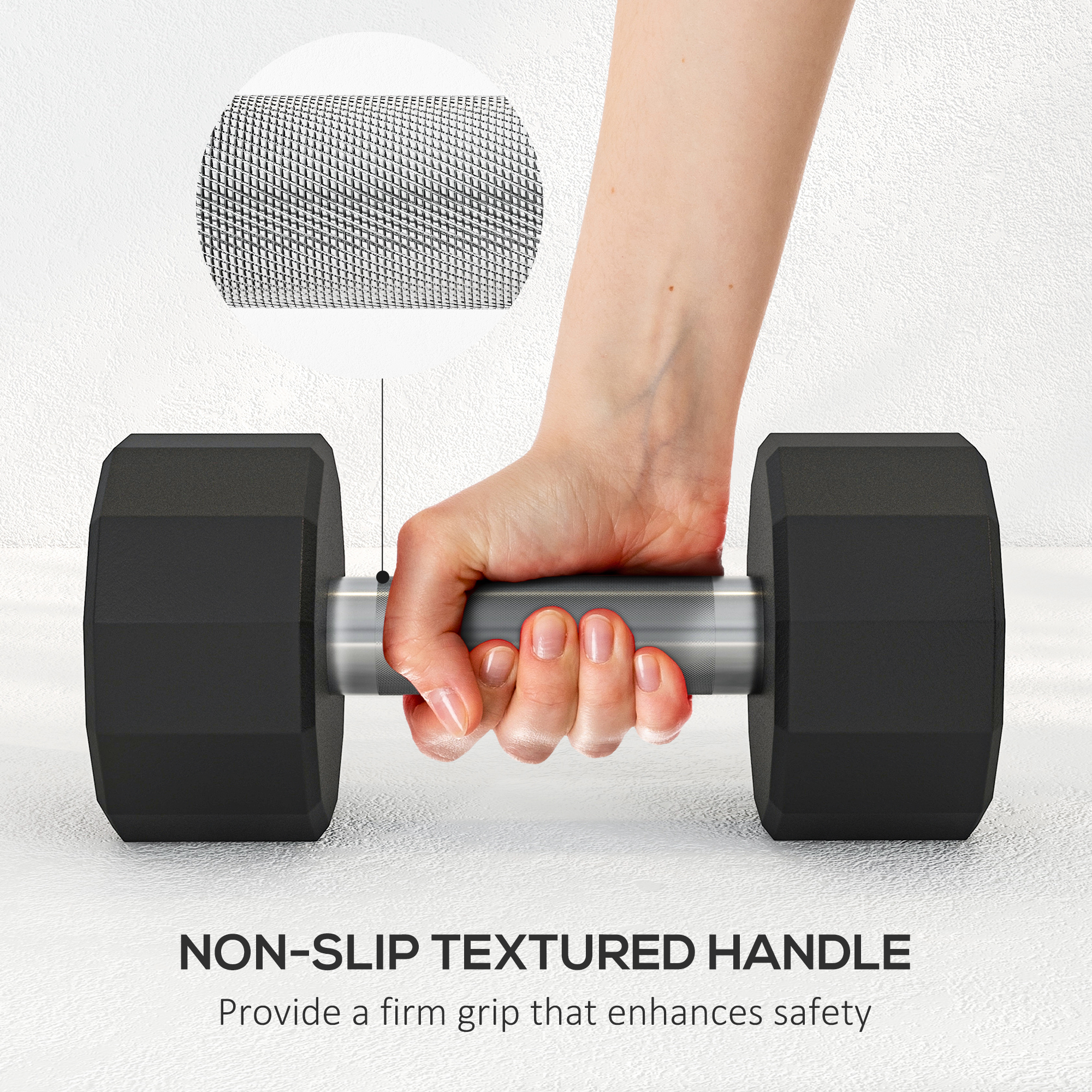 Dumbbell Set, 12 Sided Shape, Non Slip Grip, Unisex, Home Fitness Exercise, 2 X — image 4
