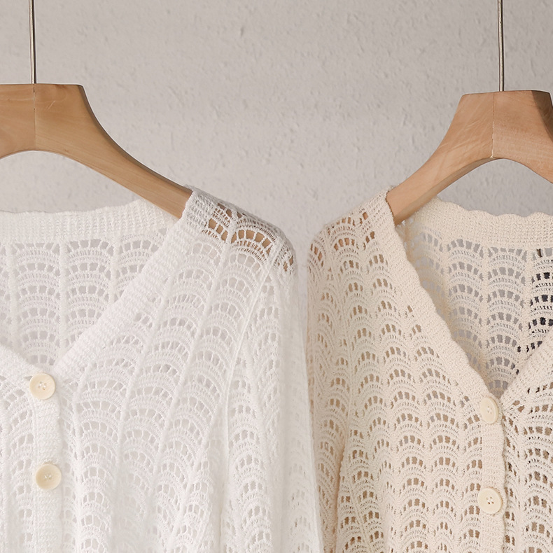 See Through Thin Short Sleeved Lace Shirt For Women