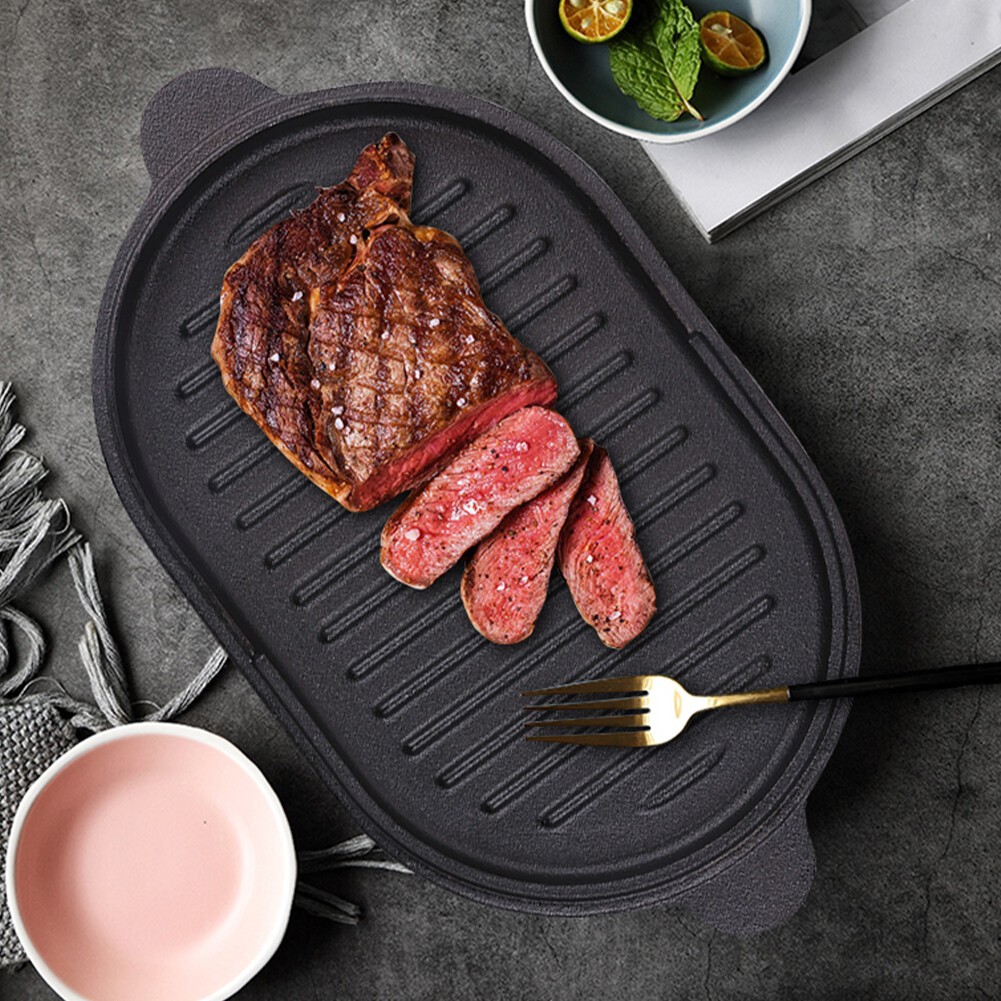 Home 2 In 1 Cast Iron Pot Dutch Oven Stew Skillet Fry Lid Camping Pan UK — image 9