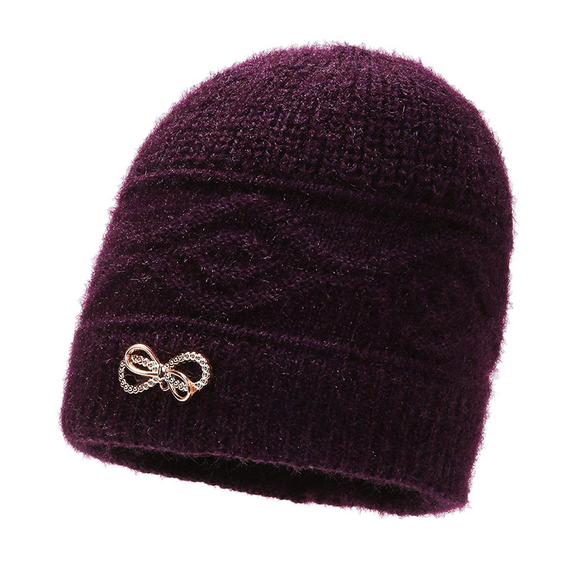 Autumn And Winter Fleece New Thickened Warm Ladies Hat Purple - Shop at LoveMi