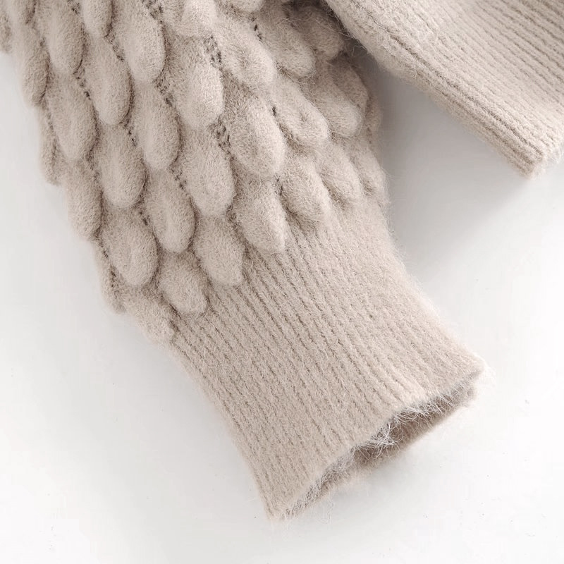 Loose And Lazy Style Lantern Sleeve Fashion Knitted Sweater