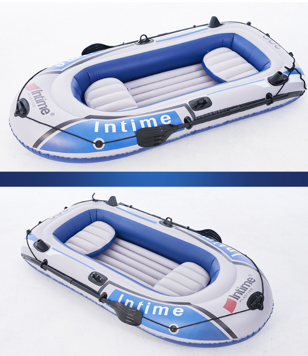 Outdoor water sports two inflatable kayak, raft boat — foto 4