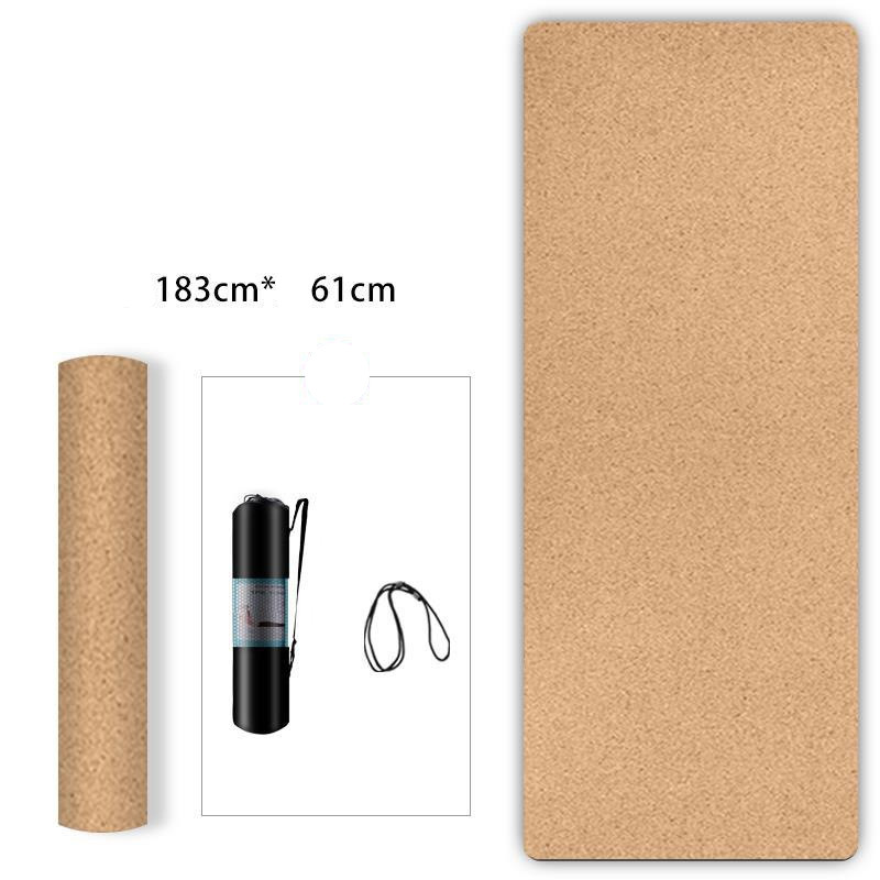 Transparent Packing Box Cork Yoga Mat Female Odorless Non-slip Line Fitness Mat Thickened And Lengthened
