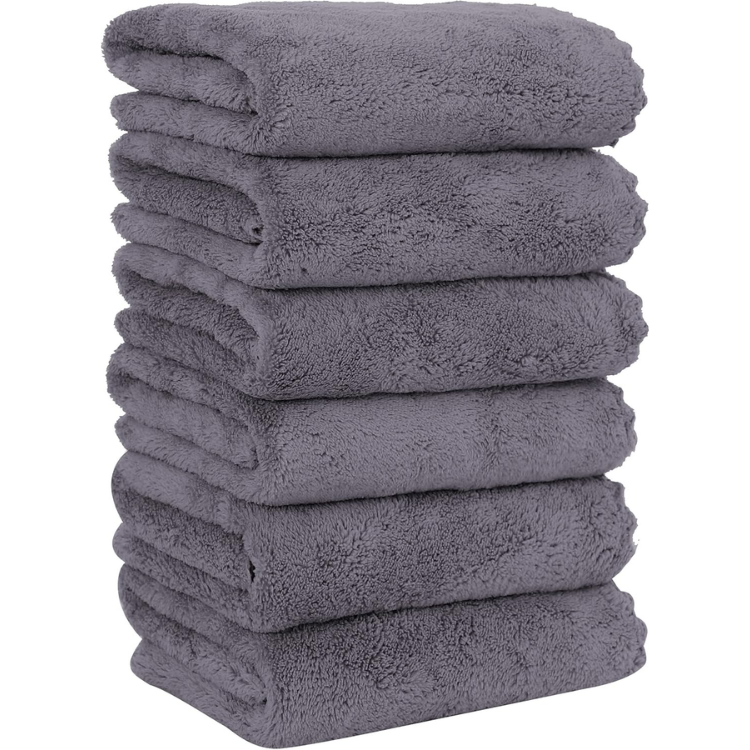 Lot de 6 serviettes à main de qualité supérieure – séchage rapide – serviettes