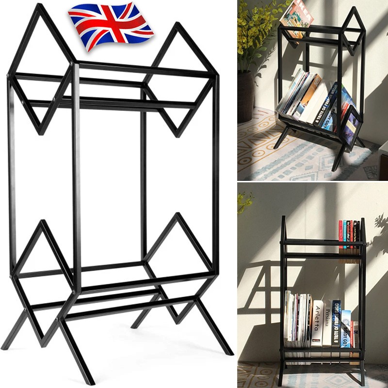 Metal Vinyl Record Stand Holds 140-160 LPs Black Storage Organizer&Display Rack — image 4