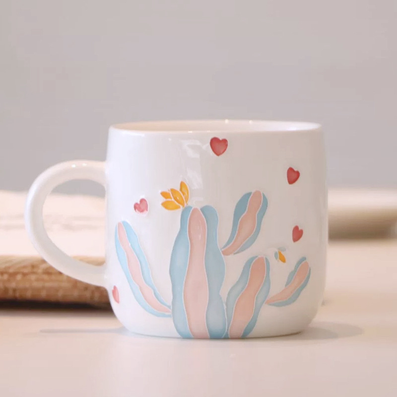 Title 4, Cactus Creative Ceramic Mug Cute Water Cup