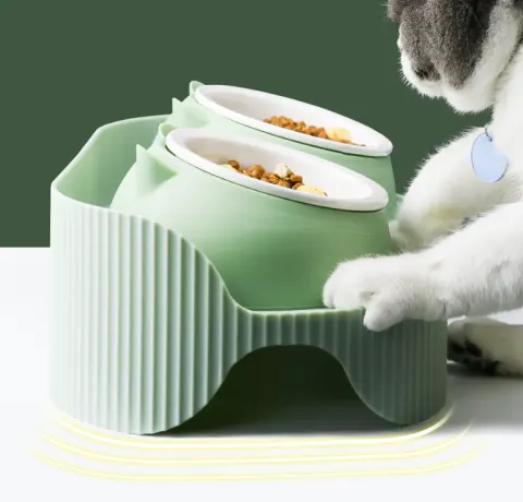Pet Cat Bowl Ceramic Food Protect Cervical Spine