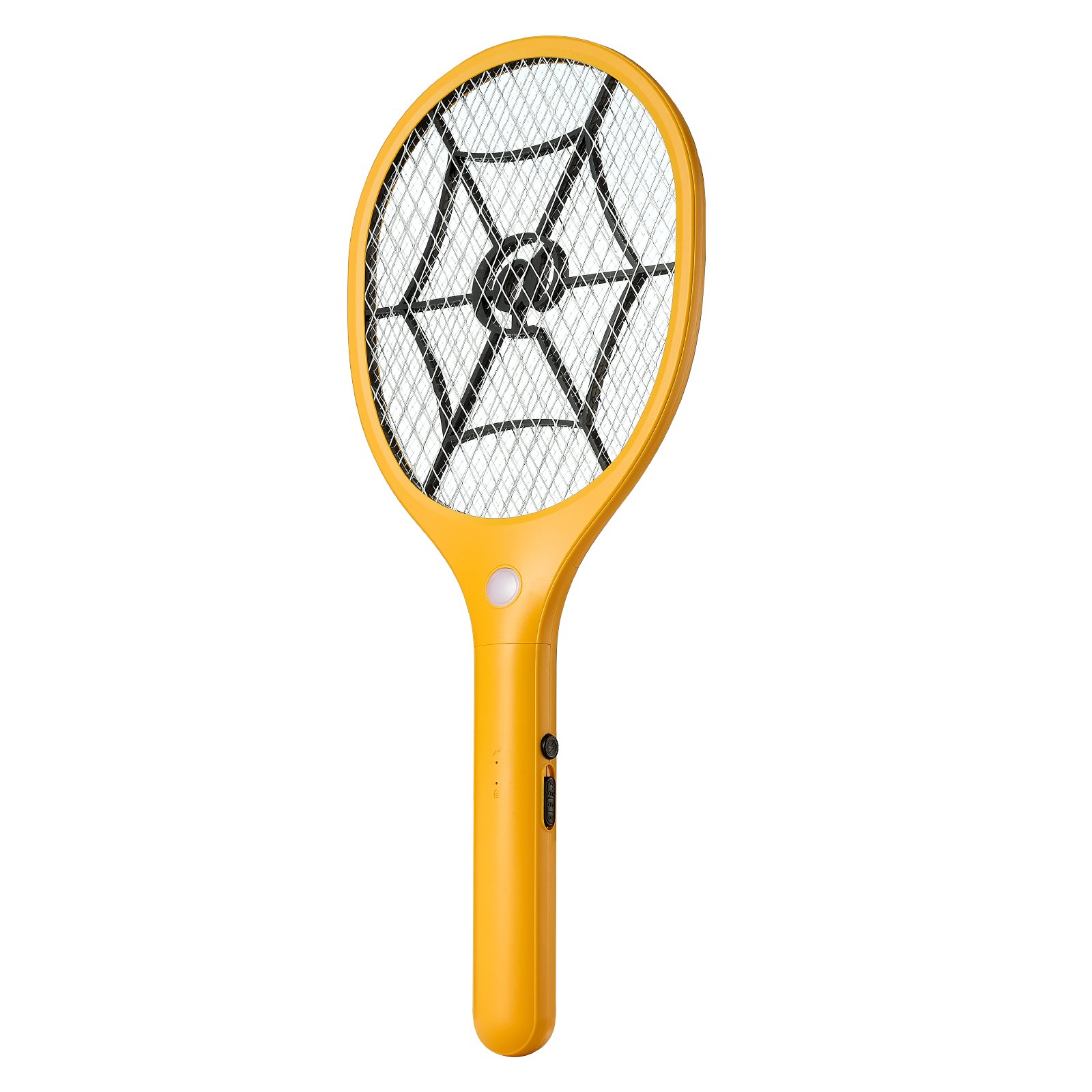 Electric Fly Swatter With 3 Layers Mesh And 500mAh Battery Yellow Black