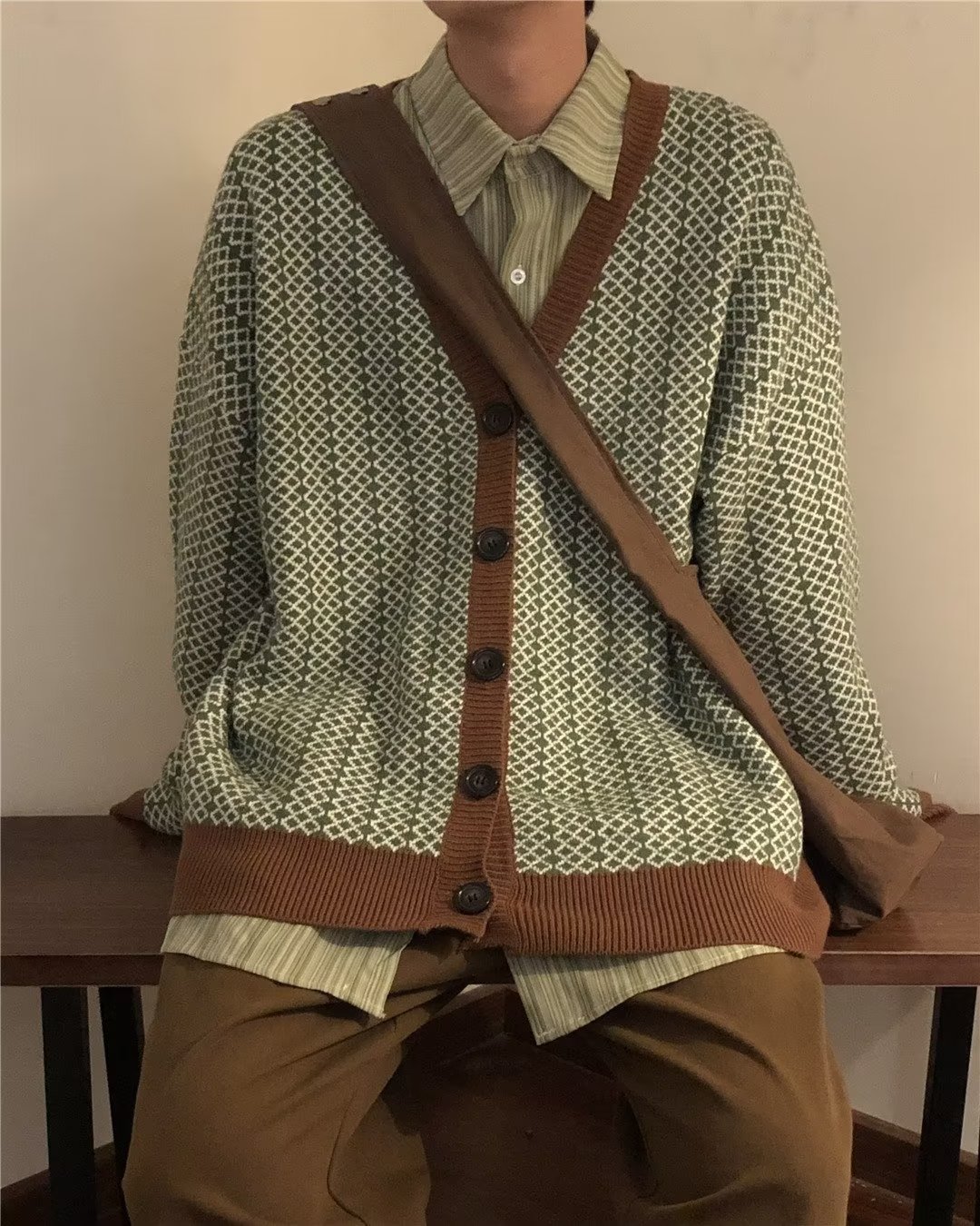 Tide Coffee Vintage Knitted Cardigan Vest
